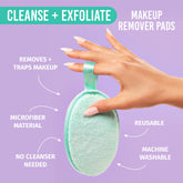Close-up of Salon Perfect Makeup Remover Pad with attributes.